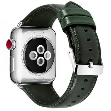 Zore Apple Watch 44 mm Luxury Leather Deri Kordon