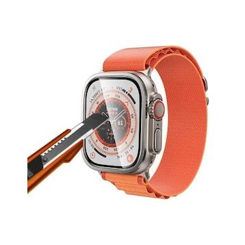 Zore Apple Watch Ultra 49 mm Alm-01 Metal Çerçeveli Ekran Koruyucu
