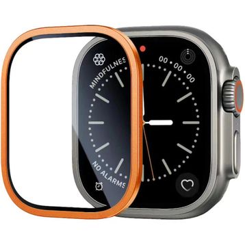 Zore Apple Watch Ultra 49 mm Alm-01 Metal Çerçeveli Ekran Koruyucu