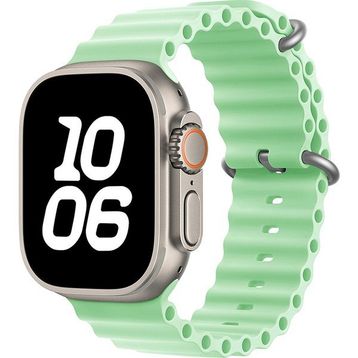 Zore Apple Watch Ultra 49 mm KRD-75 Açık Yeşil Silikon Kordon