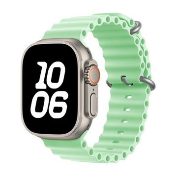 Zore Apple Watch Ultra 49 mm KRD-75 Açık Yeşil Silikon Kordon