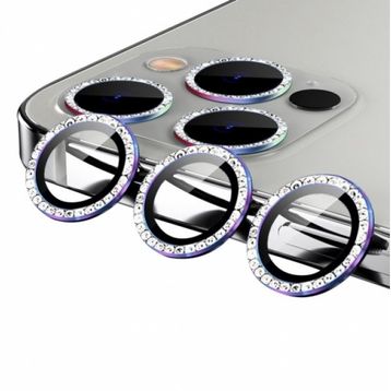 Zore CL-06 Apple iPhone 11 Pro Taşlı Renkli Kamera Lens Koruyucu