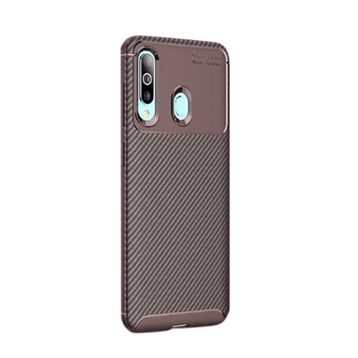 Zore Galaxy A20S Karbon Tasarım Negro Silikon Cep Telefonu Kılıfı