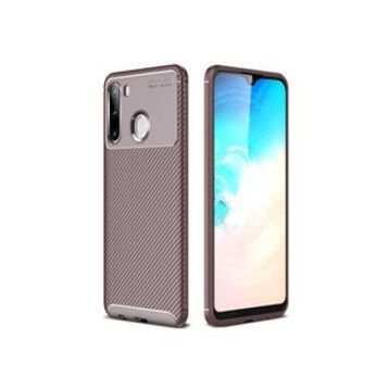 Zore Galaxy A21 Karbon Tasarım Negro Silikon Cep Telefonu Kılıfı