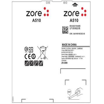 Zore Galaxy A5 2016 A Kalite Uyumlu Batarya