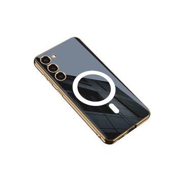 Zore Galaxy S23 Wireless Şarj Özellikli Kenarları Elektroplating Kaplama Aynalı Kent Cep Telefonu Kılıfı