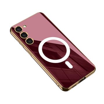 Zore Galaxy S23 Wireless Şarj Özellikli Kenarları Elektroplating Kaplama Aynalı Kent Cep Telefonu Kılıfı