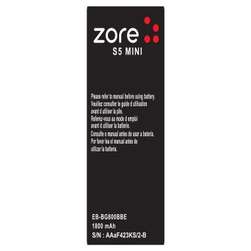 Zore Galaxy S5 Mini A Kalite Uyumlu Batarya