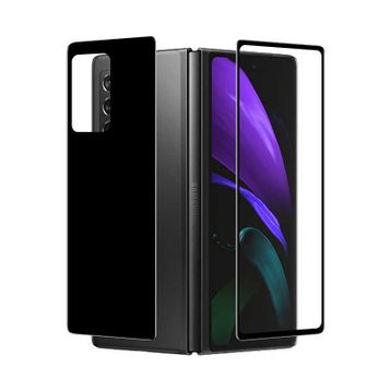 Zore Galaxy Z Fold 2 Ön Arka 5D Full Yapışkanlı Temperli Gold Ekran Koruyucu
