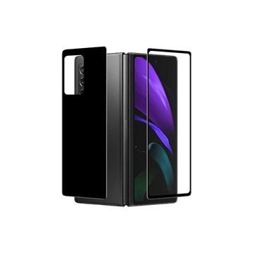 Zore Galaxy Z Fold 2 Ön Arka 5D Full Yapışkanlı Temperli Gold Ekran Koruyucu