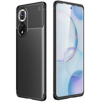 Zore Huawei Honor 50 Siyah Karbon Serisi Mat Fiber Silikon Negro Kapak Kılıf