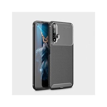 Zore Huawei Nova 5T Karbon Tasarım Negro Silikon Cep Telefonu Kılıfı