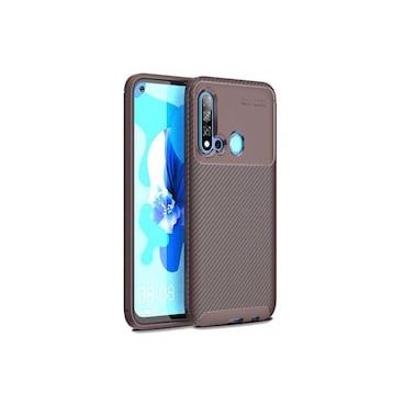 Zore Huawei P20 Lite 2019 Karbon Tasarım Negro Silikon Cep Telefonu Kılıfı