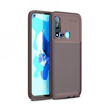 Zore Huawei P20 Lite 2019 Karbon Tasarım Negro Silikon Cep Telefonu Kılıfı