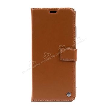 Zore Kar Deluxe Samsung Galaxy A33 5G Kapaklı Cüzdanlı Kahverengi Deri Kılıf