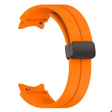 Zore KRD-84 Samsung Galaxy Watch 4 40 mm Uyumlu Açık Turuncu Silikon Kordon
