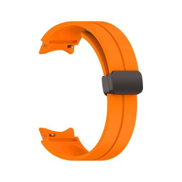 Zore KRD-84 Samsung Galaxy Watch 4 40 mm Uyumlu Açık Turuncu Silikon Kordon
