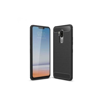 Zore LG G7 Room Arka Karbon Siyah Silikon Kapak Kılıf