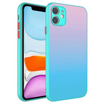 Zore NO11 Apple iPhone 11 Uyumlu Kamera Korumalı Renkli Temperli X-Cam Kapak Kılıf