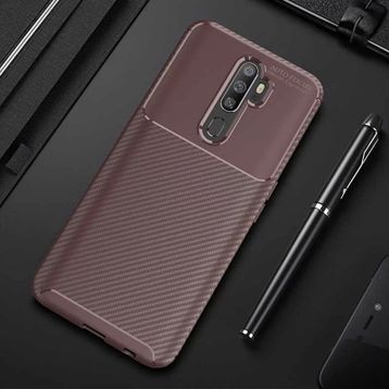 Zore Oppo A5 2020 Karbon Tasarım Negro Silikon Kılıf
