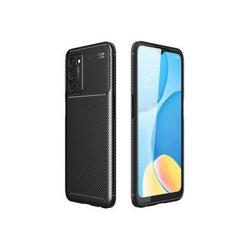 Zore Oppo A55 5G Karbon Serisi Mat Fiber Silikon Negro Kapak Siyah Kılıf
