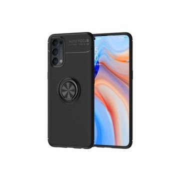 Zore Oppo Reno 4 Manyetik Yüzüklü Ravel Silikon Kılıf