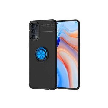 Zore Oppo Reno 4 Manyetik Yüzüklü Ravel Silikon Kılıf