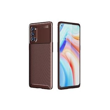 Zore Oppo Reno 4 Pro 5G Karbon Tasarım Negro Silikon Kılıf
