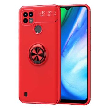 Zore Realme C25 Manyetik Yüzüklü Ravel Silikon Kılıf