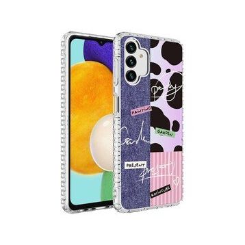 Zore Samsung Galaxy A04s Airbag Kenarlı Renkli Desenli Silikon Elegans Kapak Kılıf