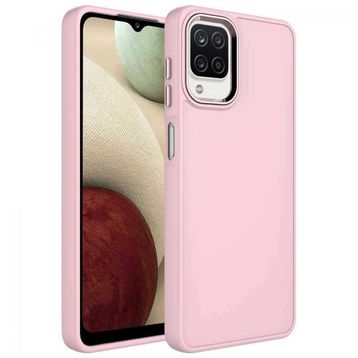 Zore Samsung Galaxy A22 4G Metal Çerçeve Buton Tasarımlı Silikon Luna Kapak Kılıf