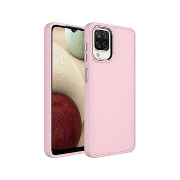 Zore Samsung Galaxy A22 4G Metal Çerçeve Buton Tasarımlı Silikon Luna Kapak Kılıf