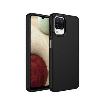 Zore Samsung Galaxy A22 4G Metal Çerçeve Buton Tasarımlı Silikon Luna Kapak Kılıf