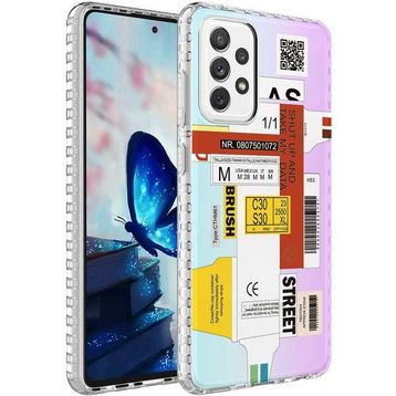 Zore Samsung Galaxy A33 5G Airbag Kenarlı Renkli Desenli Silikon Elegans Kapak Kılıf