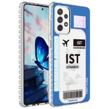 Zore Samsung Galaxy A73 Airbag Kenarlı Renkli Desenli Silikon Elegans Kapak Kılıf