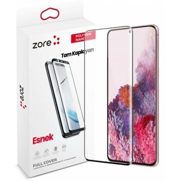 Zore Samsung Galaxy S22 Ultra Nano Tam Kaplayan Polymer Siyah Ekran Koruyucu