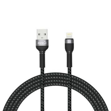 Zore Shira Serisi 2 mt Siyah Lightning USB Kablo