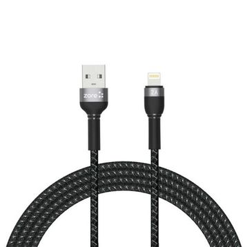Zore Shira Serisi 2 mt Siyah Lightning USB Kablo
