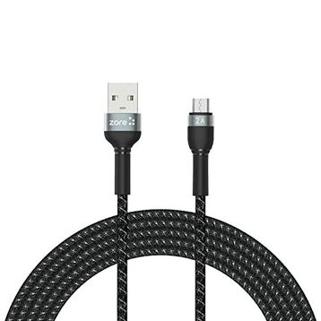 Zore Shira Serisi 3 mt Siyah Micro USB Kablo