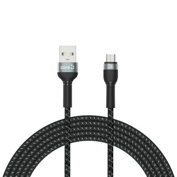 Zore Shira Serisi 3 mt Siyah Micro USB Kablo