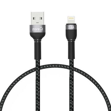 Zore Shira Serisi 30 cm Lightning Siyah USB Kablo