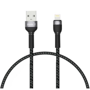 Zore Shira Serisi 30 cm Lightning Siyah USB Kablo
