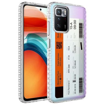 Zore Xiaomi Redmi 10 Airbag Kenarlı Renkli Desenli Silikon Elegans Kapak Kılıf