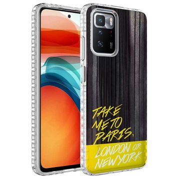 Zore Xiaomi Redmi 10 Airbag Kenarlı Renkli Desenli Silikon Elegans Kapak Kılıf