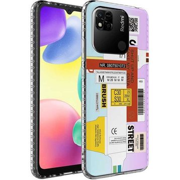 Zore Xiaomi Redmi 10C Airbag Kenarlı Renkli Desenli Silikon Elegans Kapak Kılıf