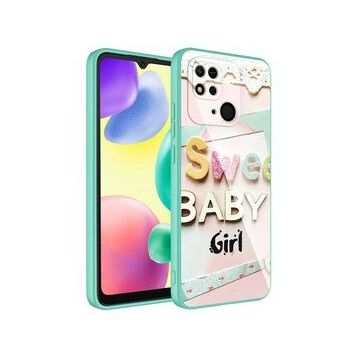 Zore Xiaomi Redmi 10C Kamera Korumalı Desenli Sert Silikon Epoksi Kapak Kılıf