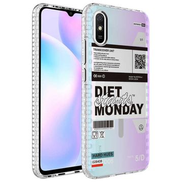 Zore Xiaomi Redmi 9a Airbag Kenarlı Renkli Desenli Silikon Elegans Kapak Kılıf