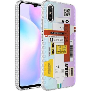 Zore Xiaomi Redmi 9a Airbag Kenarlı Renkli Desenli Silikon Elegans Kapak Kılıf