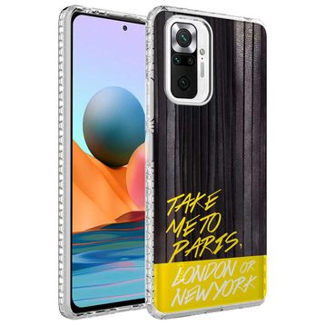 Zore Xiaomi Redmi Note 10 Pro Airbag Kenarlı Renkli Desenli Silikon Elegans Kapak Kılıf