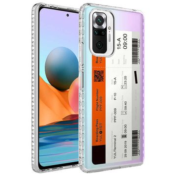 Zore Xiaomi Redmi Note 10 Pro Airbag Kenarlı Renkli Desenli Silikon Elegans Kapak Kılıf